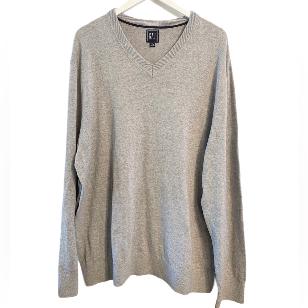 GAP Men's V-Neck Gray Sweater XXL